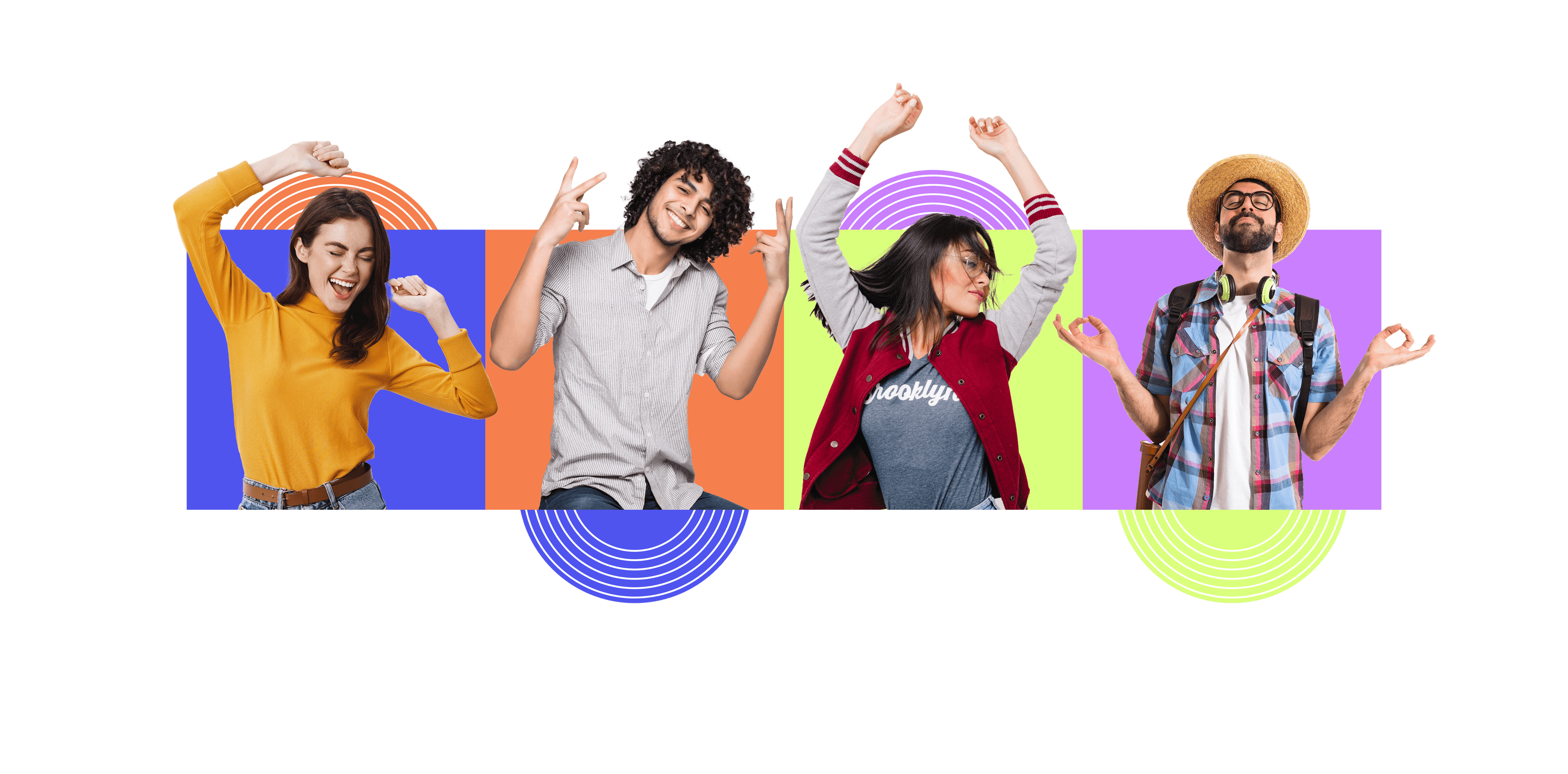 Diverse group of people enjoying life together